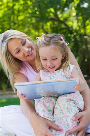 Mother and Daughter Reading Stock Photo - Rights-Managed, Code: 700-00617886