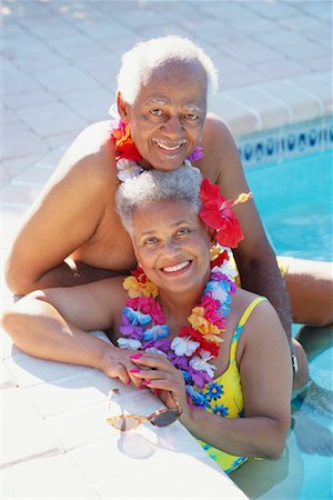 Portrait of Couple in Swimming Pool Stock Photo - Rights-Managed, Code: 700-00618459