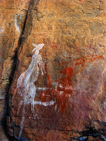 Aboriginal Rock Art, Nourlangie Rock, Kakadu National Park, Northern Territory, Australia Stock Photo - Rights-Managed, Code: 700-00610174