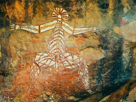 prehistoric pictographs - Aboriginal Rock Art, Nourlangie Rock, Kakadu National Park, Northern Territory, Australia Stock Photo - Rights-Managed, Code: 700-00610175