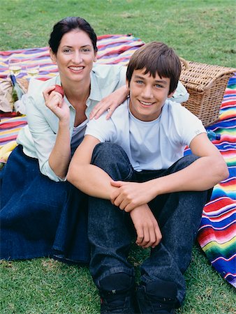 Mother and Son At Picnic Stock Photo - Rights-Managed, Code: 700-00610213