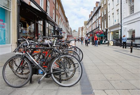 environmentally friendly bike rack - South Molton St, London, England Stock Photo - Rights-Managed, Code: 700-00610738