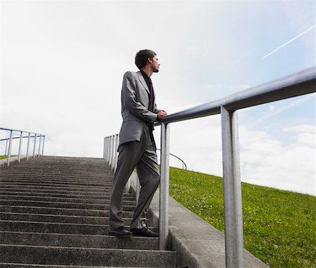 Businessman Looking at Sky Stock Photo - Rights-Managed, Code: 700-00611169