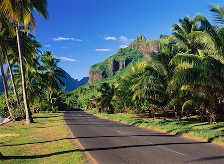 Circle Road, Cook's Bay, Moorea, French Polynesia Fotografie stock - Rights-Managed, Codice: 700-00620222