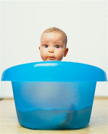 Baby in Basin Stock Photo - Rights-Managed, Code: 700-00620286