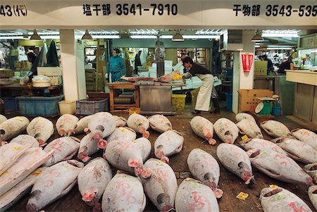 Frozen Tuna, Tsukiki Fish Market, Tokyo, Japan Stock Photo - Rights-Managed, Code: 700-00623144