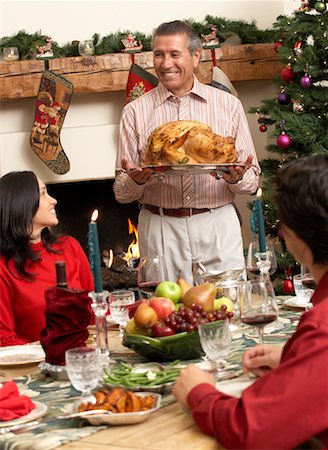 Family at Christmas Dinner Stock Photo - Rights-Managed, Code: 700-00623529