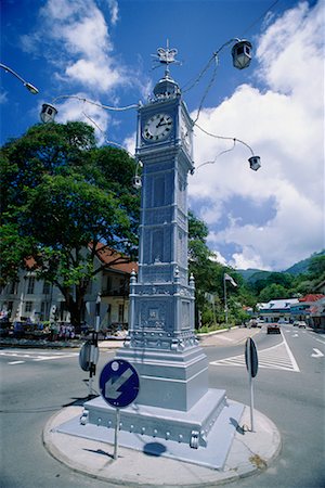 Tour de l'horloge, Victoria, Mahé, Seychelles Photographie de stock - Rights-Managed, Code: 700-00634196