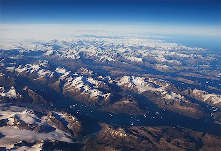 simsearch:6119-08797286,k - Aerial View of Greenland Foto de stock - Con derechos protegidos, Código: 700-00634338