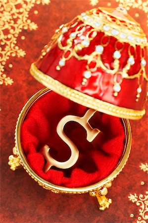 extravagant jewels and gems - Dollar Sign Inside Faberge Egg Stock Photo - Rights-Managed, Code: 700-00635632