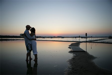 Couple Hugging on Beach at Sunset Stock Photo - Rights-Managed, Code: 700-00635804