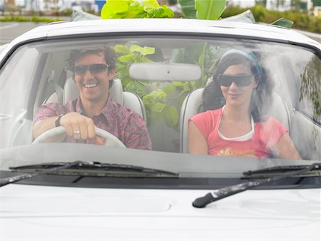 simsearch:694-03692195,k - Couple in Car, Plants In Backseat Stock Photo - Rights-Managed, Code: 700-00644021