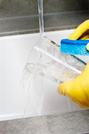 sponge with suds - Person Washing Glass Stock Photo - Rights-Managed, Code: 700-00644324