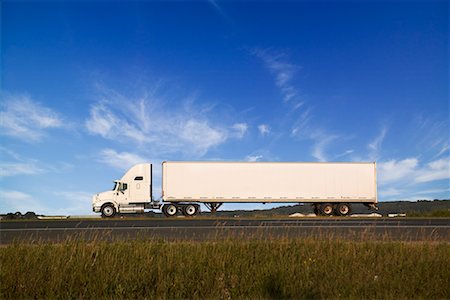 side view of a semi truck - Transport Truck Stock Photo - Rights-Managed, Code: 700-00641781
