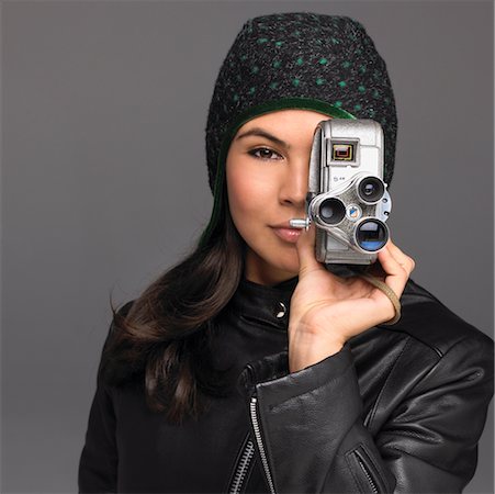 Woman Holding Camera Stock Photo - Rights-Managed, Code: 700-00659783