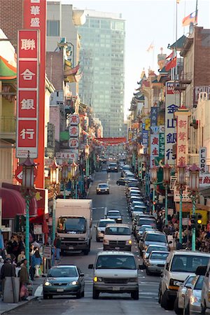 san francisco, road - Street Scene in Chinatown, San Francisco, California, USA Stock Photo - Rights-Managed, Code: 700-00659800