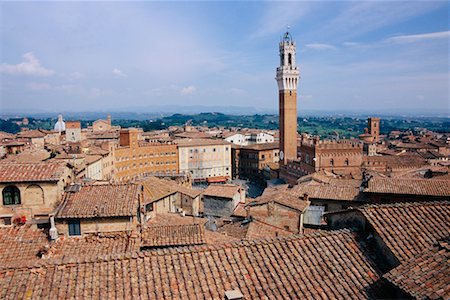 piazza del campo - Torre del Mangia, Siena, Tuscany, Italy Foto de stock - Con derechos protegidos, Código: 700-00651153