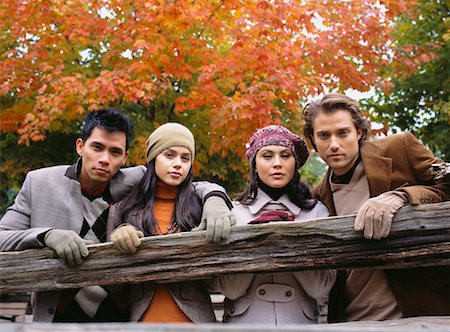 fall friends group - Portrait of Friends Stock Photo - Rights-Managed, Code: 700-00661066