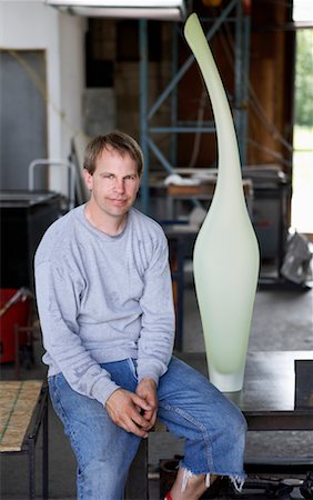 Portrait of Glass Blower With Vase Stock Photo - Rights-Managed, Code: 700-00661413