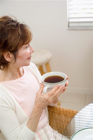 simsearch:700-00918428,k - Woman Drinking Coffee Stock Photo - Rights-Managed, Code: 700-00688670