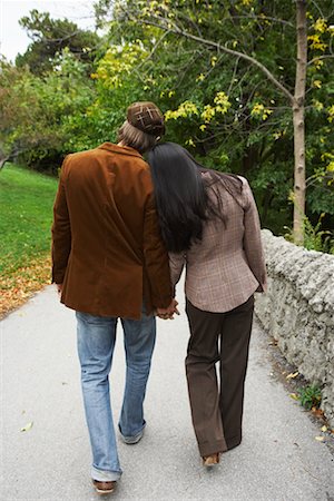 simsearch:700-00683414,k - Couple Walking on Path Stock Photo - Rights-Managed, Code: 700-00683390