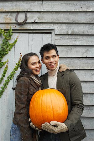 filipino ethnicity (male) - Portrait of Couple With Pumpkin Stock Photo - Rights-Managed, Code: 700-00683432