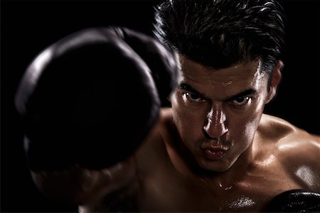 Boxer Punching Stock Photo - Rights-Managed, Code: 700-00683454