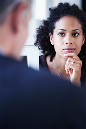Woman Listening to Consultant Stock Photo - Rights-Managed, Code: 700-00695817