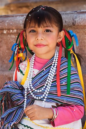 Young Girl in Fiesta Clothing, San Miguel de Allende, Guanajuato, Mexico Stock Photo - Rights-Managed, Code: 700-00711539