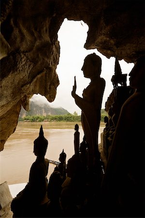 Grottes de Tham Ting de Pak Ou, Laos Photographie de stock - Rights-Managed, Code: 700-00747786