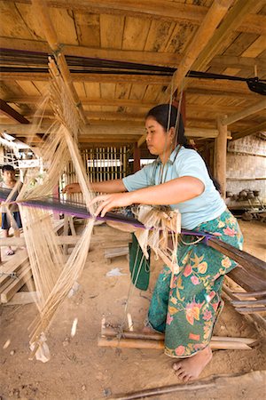 simsearch:841-03483764,k - Woman Weaving, Laos Fotografie stock - Rights-Managed, Codice: 700-00747800