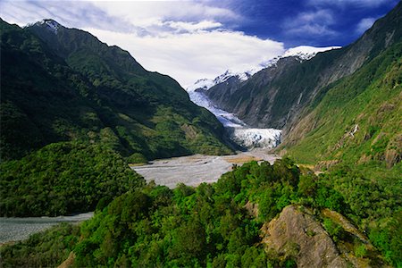 Franz Josef Glacier, New Zealand Fotografie stock - Rights-Managed, Codice: 700-00747899