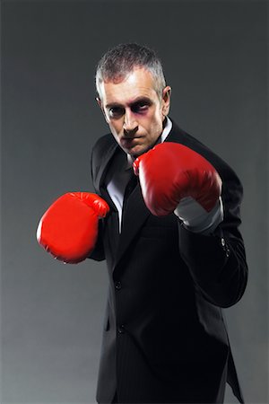 serious face sport - Businessman Boxing Stock Photo - Rights-Managed, Code: 700-00748032