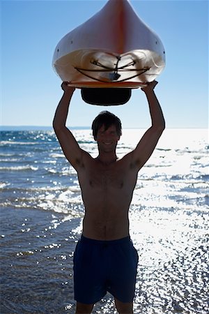 portrait and kayak - Man Holding Kayak Stock Photo - Rights-Managed, Code: 700-00748145