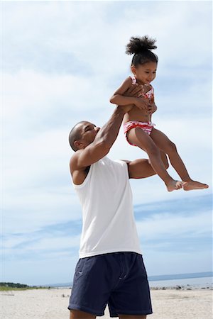 Father and Daughter at Beach Stock Photo - Rights-Managed, Code: 700-00748182