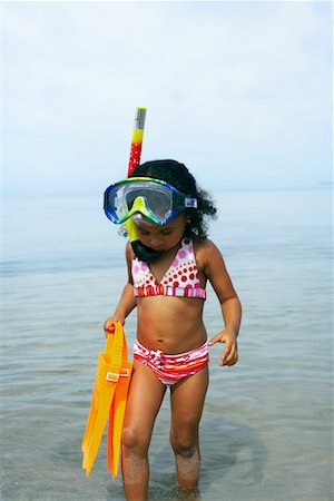 Girl at Beach Foto de stock - Con derechos protegidos, Código: 700-00748212