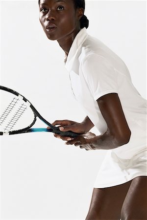 simsearch:700-02056832,k - Woman Playing Tennis Stock Photo - Rights-Managed, Code: 700-00768121