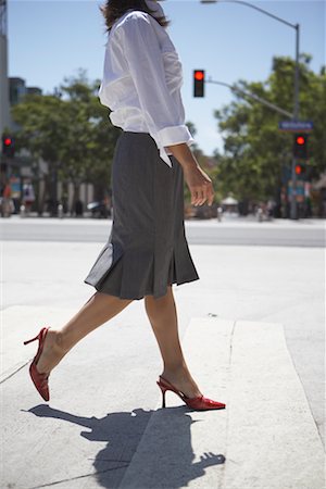 sidewalk heels - Businesswoman Walking Outdoors Stock Photo - Rights-Managed, Code: 700-00768291