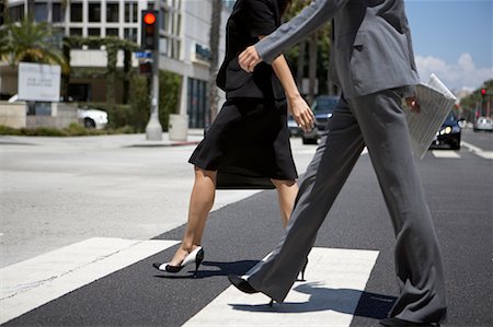 sidewalk heels - Businesswomen Crossing Street Stock Photo - Rights-Managed, Code: 700-00768313