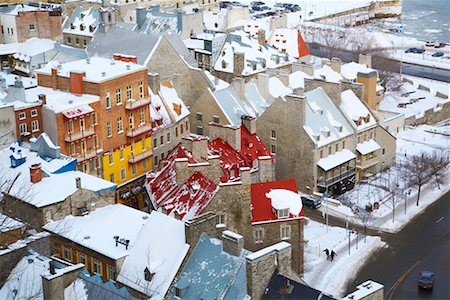 snow covered rooftops - Quebec City, Quebec, Canada Stock Photo - Rights-Managed, Code: 700-00768820