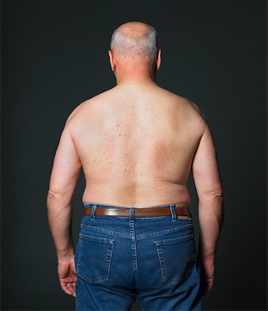 fat 60 year old man - Man with Back Turned Foto de stock - Con derechos protegidos, Código: 700-00782032