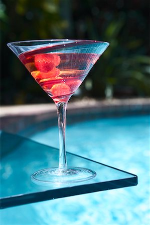 Martini Over Swimming Pool Stock Photo - Rights-Managed, Code: 700-00782106