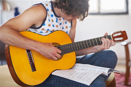 Man Playing Guitar Stock Photo - Rights-Managed, Code: 700-00782559