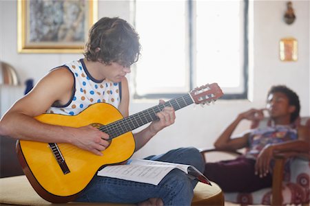 Man Playing Guitar Stock Photo - Rights-Managed, Code: 700-00782563