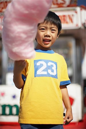 Boy with Cotton Candy Stock Photo - Rights-Managed, Code: 700-00782600