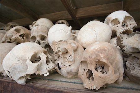 skeletons human not illustration not xray - Skulls, Memorial of The Killing Fields, Cambodia Stock Photo - Rights-Managed, Code: 700-00795770