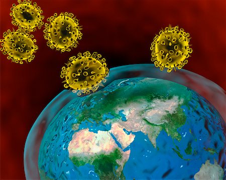 simsearch:700-00806818,k - Avian Flu Virus Attacking Europe and Asia Stock Photo - Rights-Managed, Code: 700-00806816