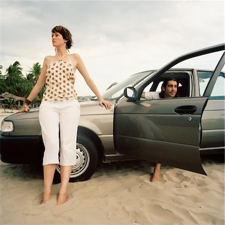 Femme et homme sur la plage Photographie de stock - Rights-Managed, Code: 700-00814412