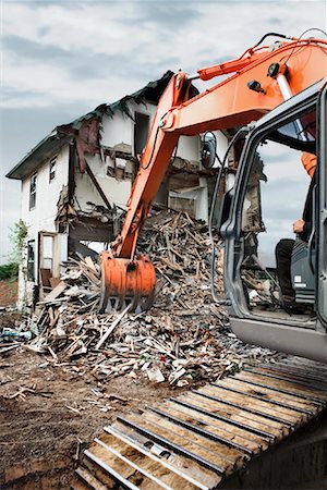 House Being Demolished Stock Photo - Rights-Managed, Code: 700-00814489