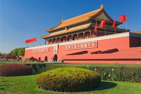 plaza de tiananmen - Tiananmen Gate of Heavenly Peace, Beijing, China Foto de stock - Con derechos protegidos, Código: 700-00823674